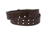 Brown #415 Western Cowboy Belt Leather - Double Prong