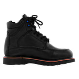 Mens T10RA Black Leather Work Boots Slip Resistant Soft Toe
