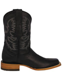 Mens Black Western  Cowboy Boots Real Leather - Rodeo Toe