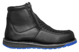 Mens 350W Black Work Boots Leather Zipper - Soft Toe