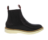 Mens 100RA Black Work Boots Leather Elastic Gusset  - Soft Toe
