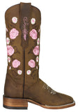 Womens Rosaura Honey Brown Western Boots Leather - Square Toe