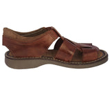 Men's Brown Genuine Ankle Strap Slip On Leather Mexican Huaraches Sandals 286