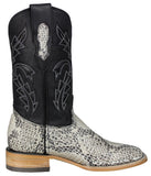 Mens #183N Natural Cowboy Boots Mamba Print - Square Toe