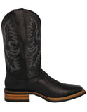 Mens Black Western Wear Leather Cowboy Boots Rodeo - Square Toe