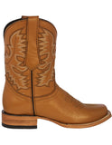 Mens Buttercup Western  Cowboy Boots Real Leather - Square Toe