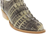 Men's Natural Crocodile Tail Design Leather Cowboy Boots J Toe