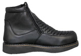 Mens 350RA Black Work Boots Leather Zipper - Soft Toe