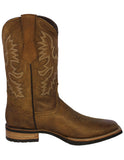 Mens Honey Brown Western Wear Leather Cowboy Boots Rodeo - Square Toe