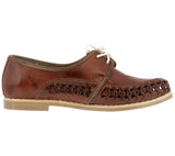 Womens Authentic Huaraches Real Leather Lace Up Sandals Cognac - #1991