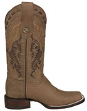 Womens Dallas Brown 2 Western Boots Leather - Square Toe
