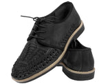 Mens #198 Black Authentic Mexican Huaraches - Closed Toe