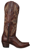 Womens Twins Brown Western Boots Leather - Snip Toe