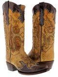 Womens Katy Baby Sand Cowboy Boots Leather - Snip Toe