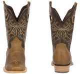 Womens Jesse Honey Brown Western Boots Classic Leather - Square Toe