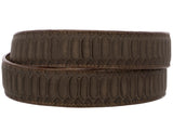 Brown Western Cowboy Belt Snake Print Leather - Rodeo Buckle
