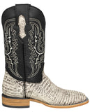 Mens Natural Cowboy Boots Teju Lizard Leather - Square Toe