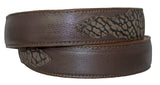 Brown #BULL Western Belt Bull Brown Print Leather - Removable Buckle