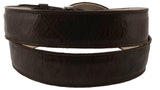 Brown Western Cowboy Belt Anteater Print Leather - Rodeo Buckle