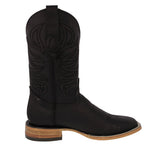 Mens #300N Black Western Boots Classic Leather - Square Toe
