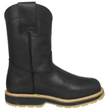 Mens 710SA Black Work Boots Leather Pull On - Soft Toe