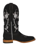 Womens Jatziry Black Western Boots Leather - Square Toe