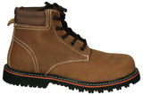 Mens 600TR Light Brown Work Boots Leather Lace Up - Soft Toe