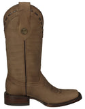 Womens Cassidy Light Brown Western Boots Leather - Square Toe