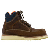 Mens ST10W Honey Brown Leather Work Boots Slip Resistant Steel Toe
