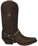 Womens Jane Brown Western Boots Leather Removable Strap - Snip Toe