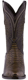 Mens Rustic Sand Snake Print Leather Cowboy Boots - Snip Toe