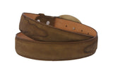 Brown #460 Western Cowboy Belt Leather Two Tone - Removable Buckle