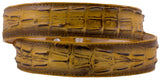 Men's Rustic Buttercup Crocodile Tail Genuine Leather Western Belt Silver Buckle