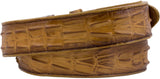 Mango Western Belt Crocodile Tail Print Leather - Silver Buckle