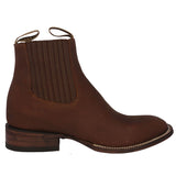 Mens Frances Cognac Chelsea Leather Boots - Square Toe
