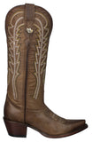 Womens Twins Brown Western Boots Leather - Snip Toe