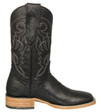Mens #175N Black Cowboy Boots Teju Lizard Print - Square Toe