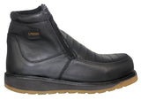 Mens 300W Black Work Boots Leather Zipper - Soft Toe