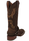 Womens Dallas Brown Western Boots Leather Removable Straps - Square Toe