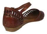 Womens Authentic Huaraches Real Leather Sandals Cognac - #1121
