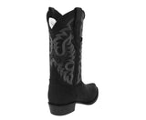 Mens Black Stingray Diamond Print Leather Cowboy Boots - J Toe