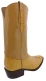 Men's Yellow Buttercup All Real Crocodile Skin Head Cut Cowboy Boots J Toe - BD1