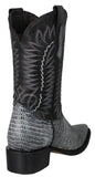 Mens #175 Gray Cowboy Boots Teju Lizard Print - J Toe