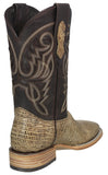 Mens #175N Sand Cowboy Boots Teju Lizard Print - Square Toe
