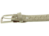 Off White Western Cowboy Belt Anteater Print Leather - Silver Buckle