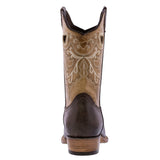 Womens Jesse Dark Brown Western Boots Classic Leather - Square Toe