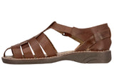 Mens Authentic Huaraches Real Leather Sandals Cognac - #027