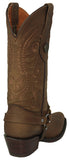Womens Jane Light Brown Western Boots Leather Removable Strap - Snip Toe