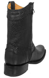 Mens Dean Black Western Boots Leather Zipper - Square Toe