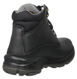 Mens #ST70 Black Work Boots Leather Lace Up - Steel Toe